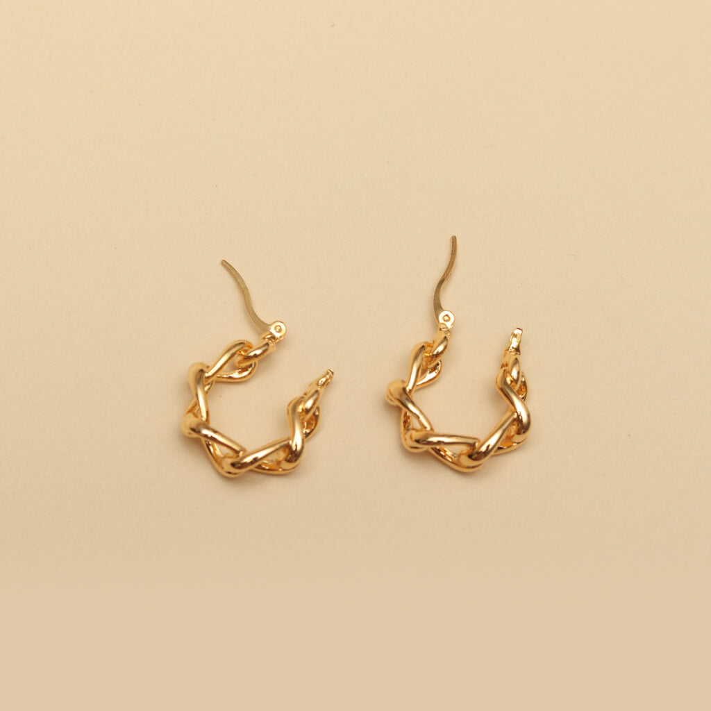 Twisted Halo Hoop Earrings